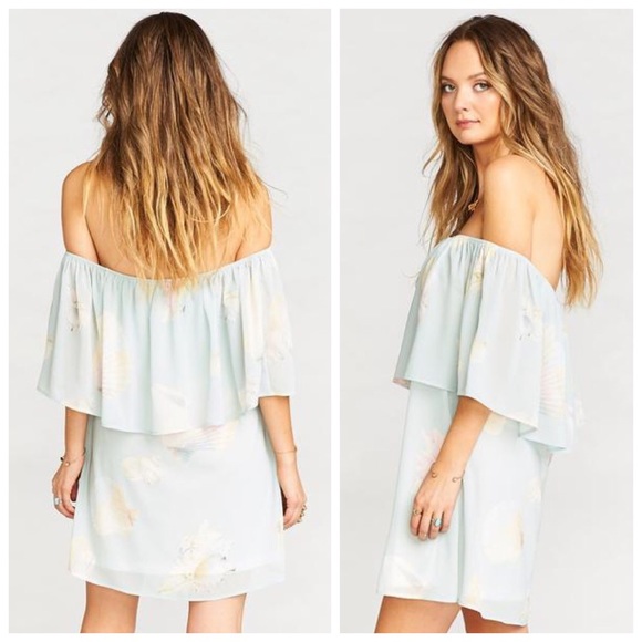 show me your mumu blue seashell dress - Picture 3 of 3